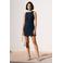 VERO MODA korte jurk broderie marineblauw