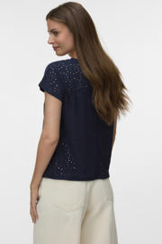 thumbnail: VERO MODA top broderie marineblauw