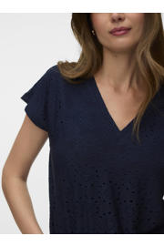 thumbnail: VERO MODA top broderie marineblauw
