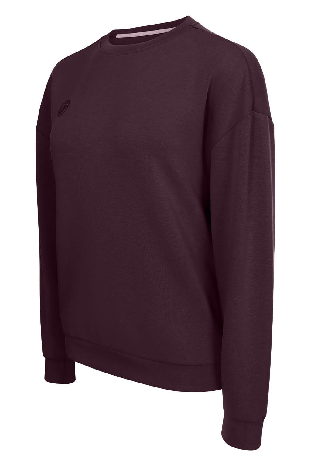 Donkerblauwe dames The Indian Maharadja Soft Supreme sportsweater van viscose met lange mouwen en ronde hals