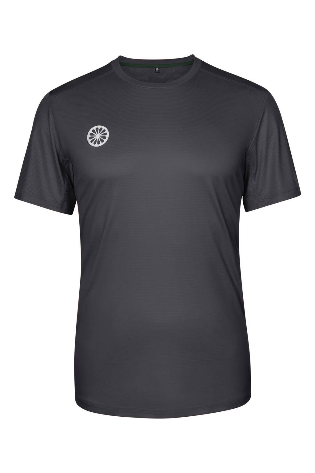 Grijze heren The Indian Maharadja Agility sportshirt van polyester met ronde hals