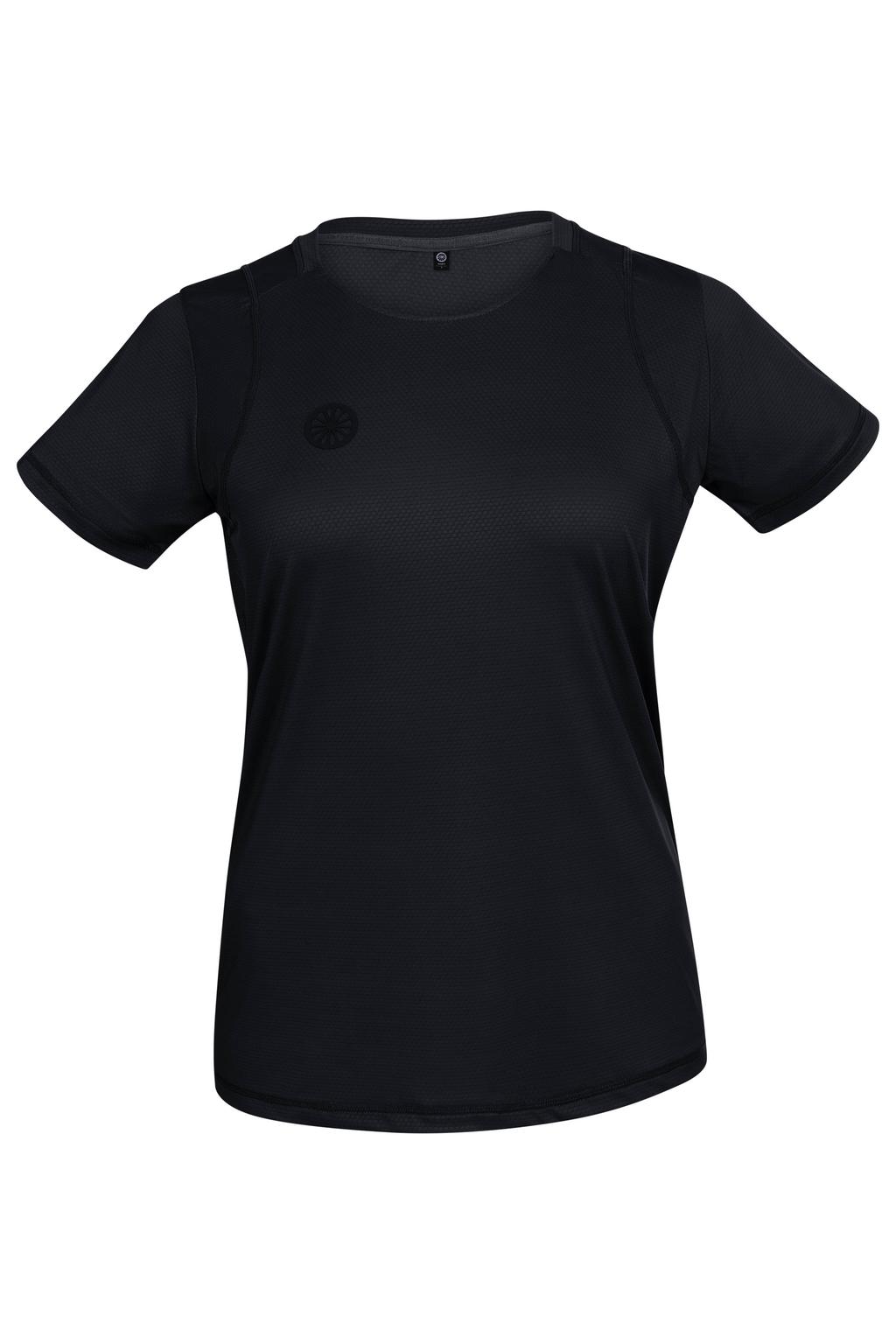 Zwarte dames The Indian Maharadja Dryshift sportshirt van polyester met korte mouwen en ronde hals