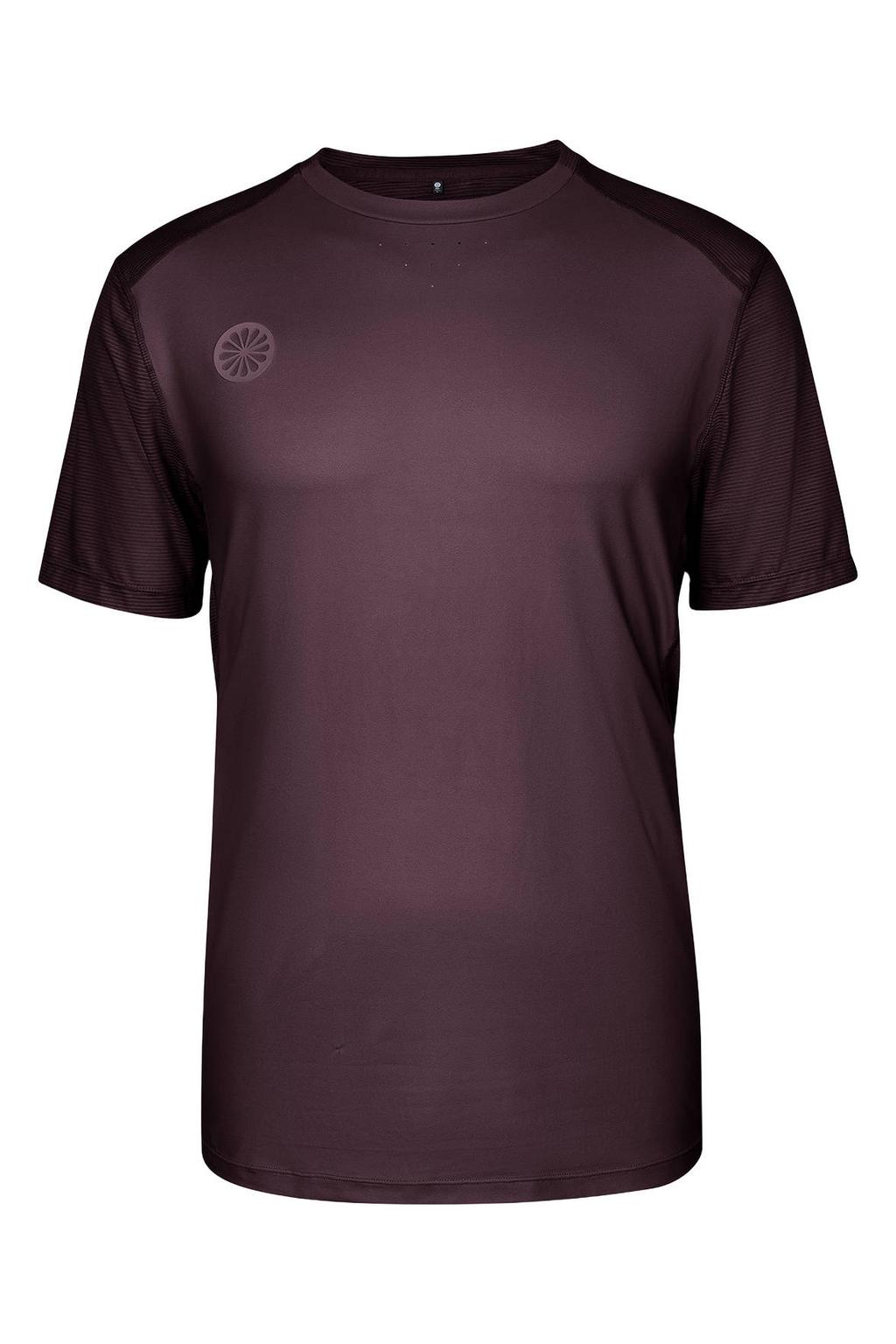 Donkerblauwe heren The Indian Maharadja Dry Touch sportshirt van polyester met korte mouwen en ronde hals