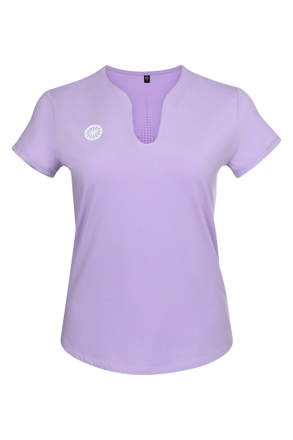 Lilakleurige dames The Indian Maharadja Breeze sportshirt van polyester met korte mouwen en ronde hals