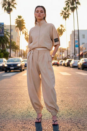 balloon broek beige
