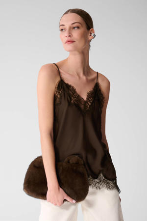 asymmetrische top bruin