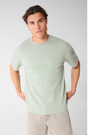 regular fit T-shirt met logo - lichtgroen
