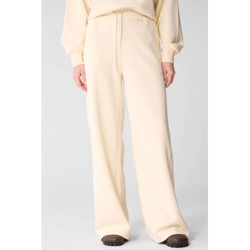 Shoeby wide leg high waist sweatpants ecru afbeelding