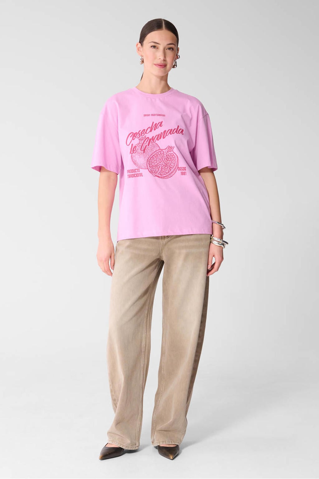 Shoeby T-shirt met print - roze