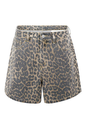 high waist denim short bruin