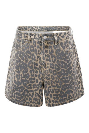 high waist denim short bruin