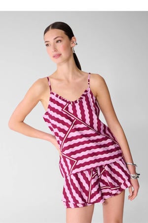 top met print - roze