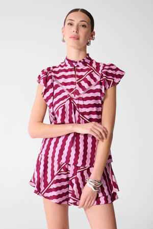 top met print - roze