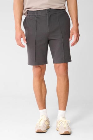 regular fit casual short - donkergrijs