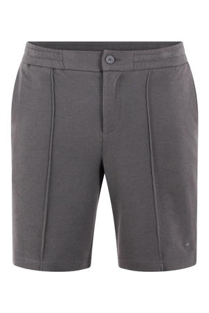 regular fit casual short - donkergrijs