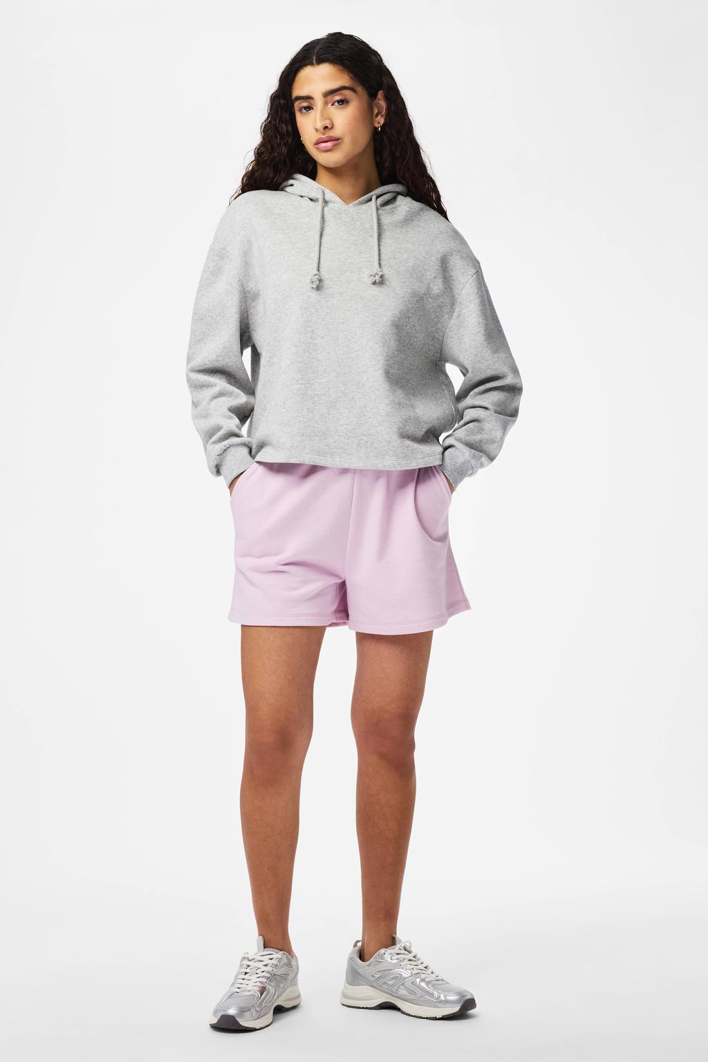 PIECES sweatshort PCCHILLI roze