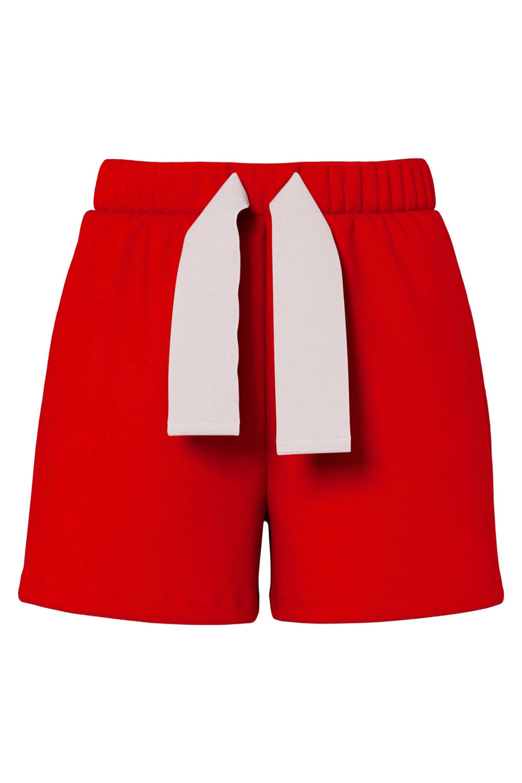 PIECES sweatshort PCCHILLI rood