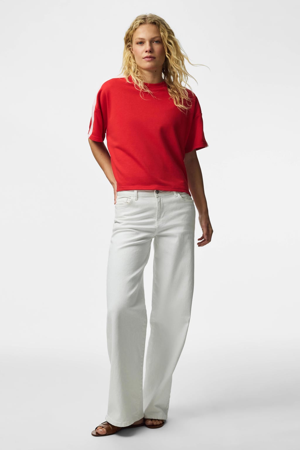 PIECES T-shirt PCCHILLI rood/roze