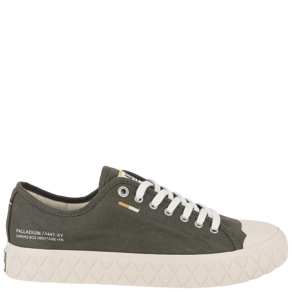 Groene heren Palladium Palla Ace Washed CVS sneakers van textiel met veters