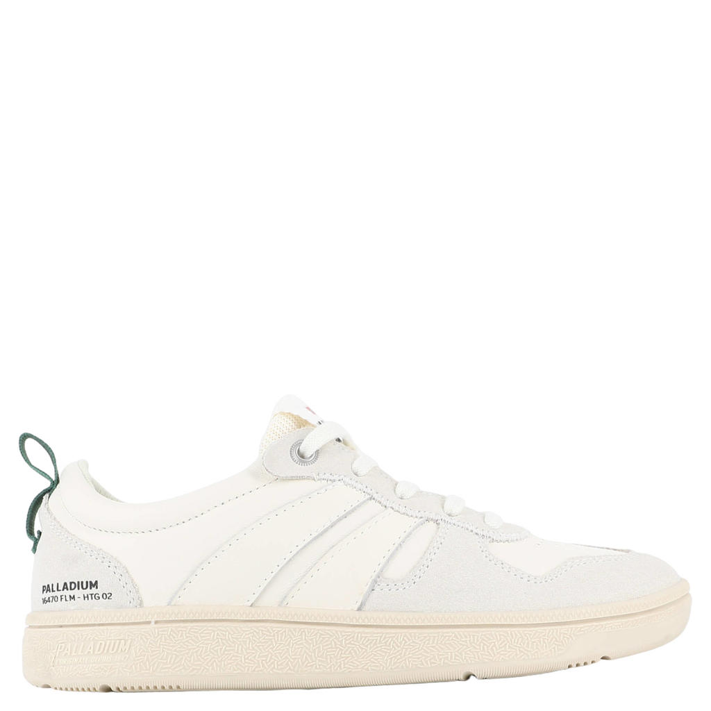 Ecru heren Palladium Pallacup Flame leren sneakers met veters