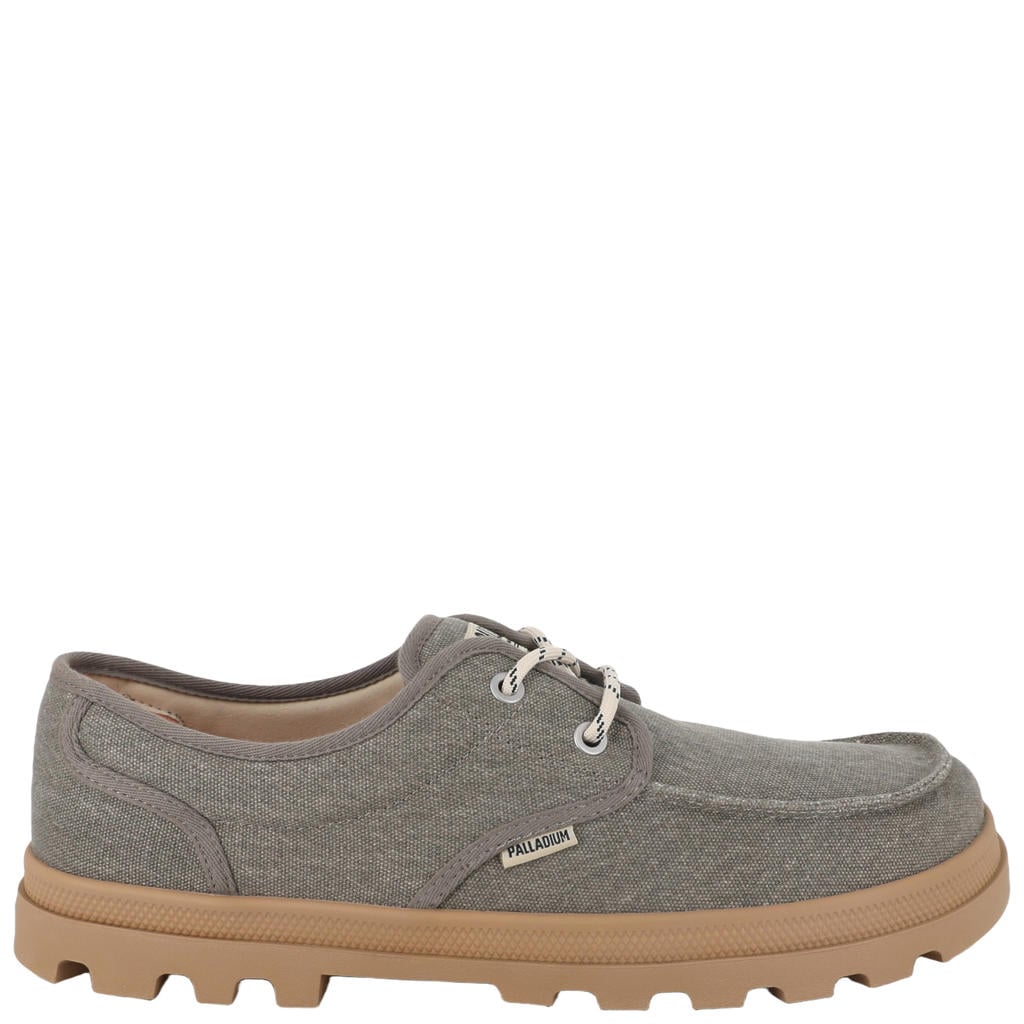 Groene heren Palladium chunky veterschoenen van textiel