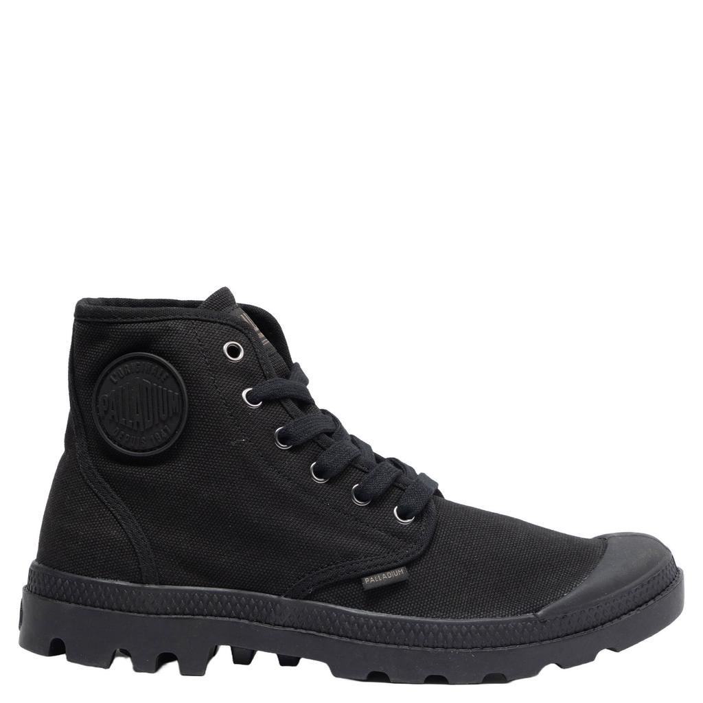 Zwarte heren Palladium Pampa Hi sneakers van textiel met veters