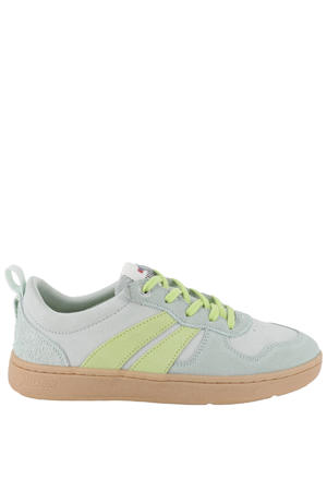 suède sneakers lichtgroen