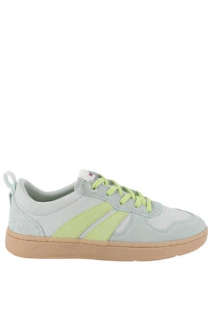 suède sneakers lichtgroen
