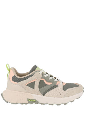 leren sneakers beige/groen