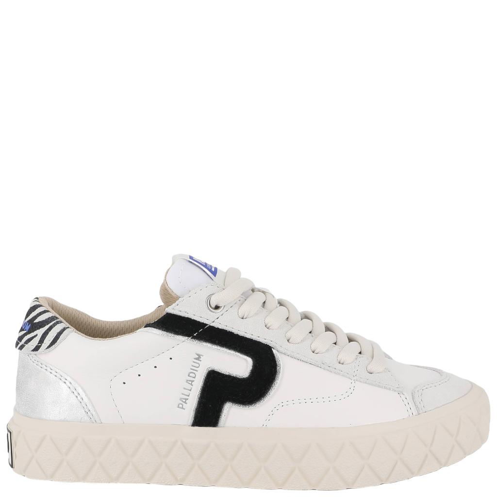 Witte dames Palladium Ace Lo Mix LTH leren sneakers met veters