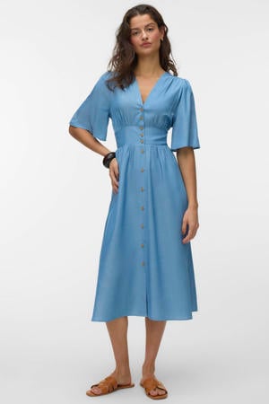 A-lijn jurk light blue denim