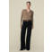 Lois denim regular waist flared broek zwart