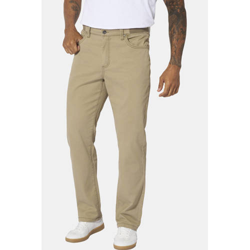 Jan Vanderstorm +FIT Collectie RUDAR regular casual broek Plus Size beige afbeelding