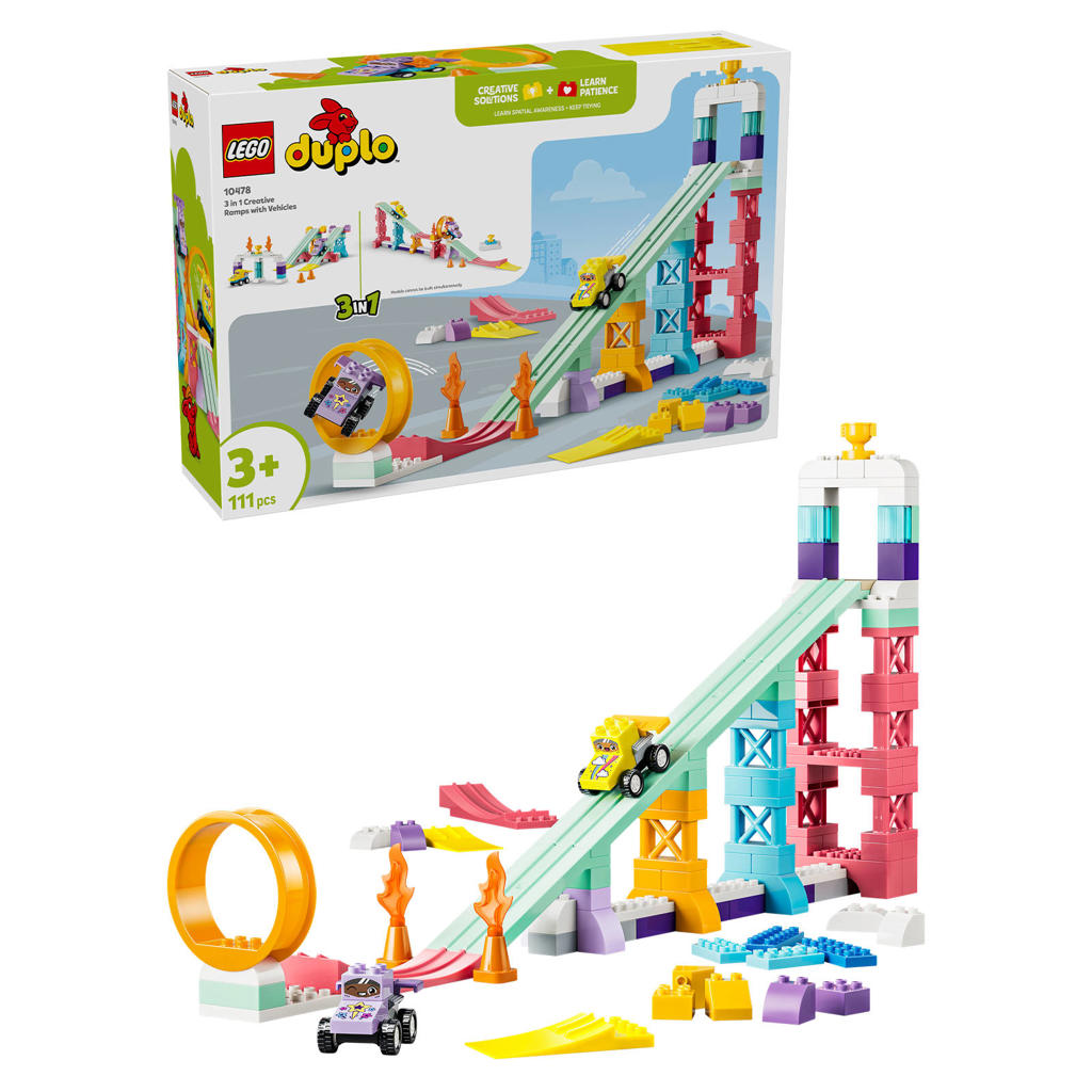 LEGO DUPLO 3-in-1 creatieve hellingen met voertuigen 10478