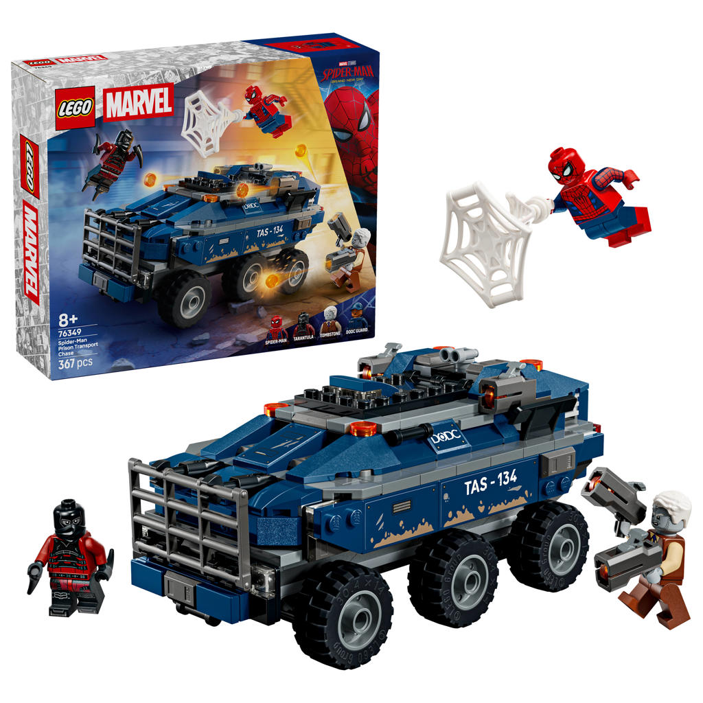 LEGO Super Heroes Spider-Man achtervolging van gevangenistransport 76349