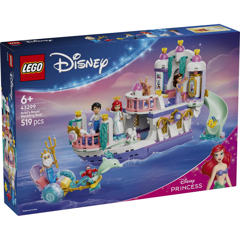 LEGO Disney Princess Ariëls koninklijke trouwboot 43299