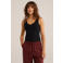 WE Fashion ribgebreide tanktop - zwart