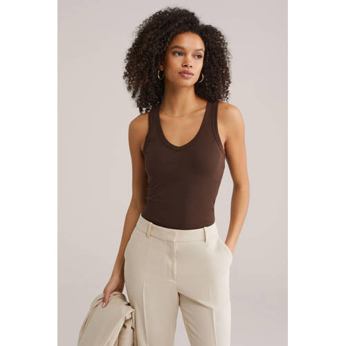 WE Fashion top bruin afbeelding