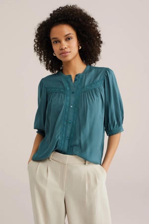blouse blauw