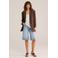WE Fashion Blue Ridge wide leg regular waist bermuda short medium blue denim
