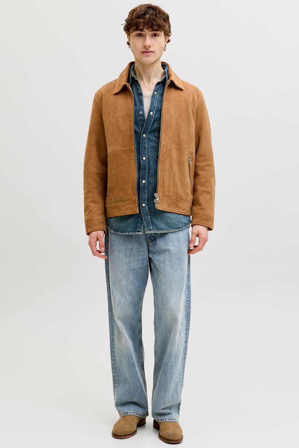 JACK & JONES JEANS INTELLIGENCE JJITED JJCLASSIC loose fit jeans light blue denim
