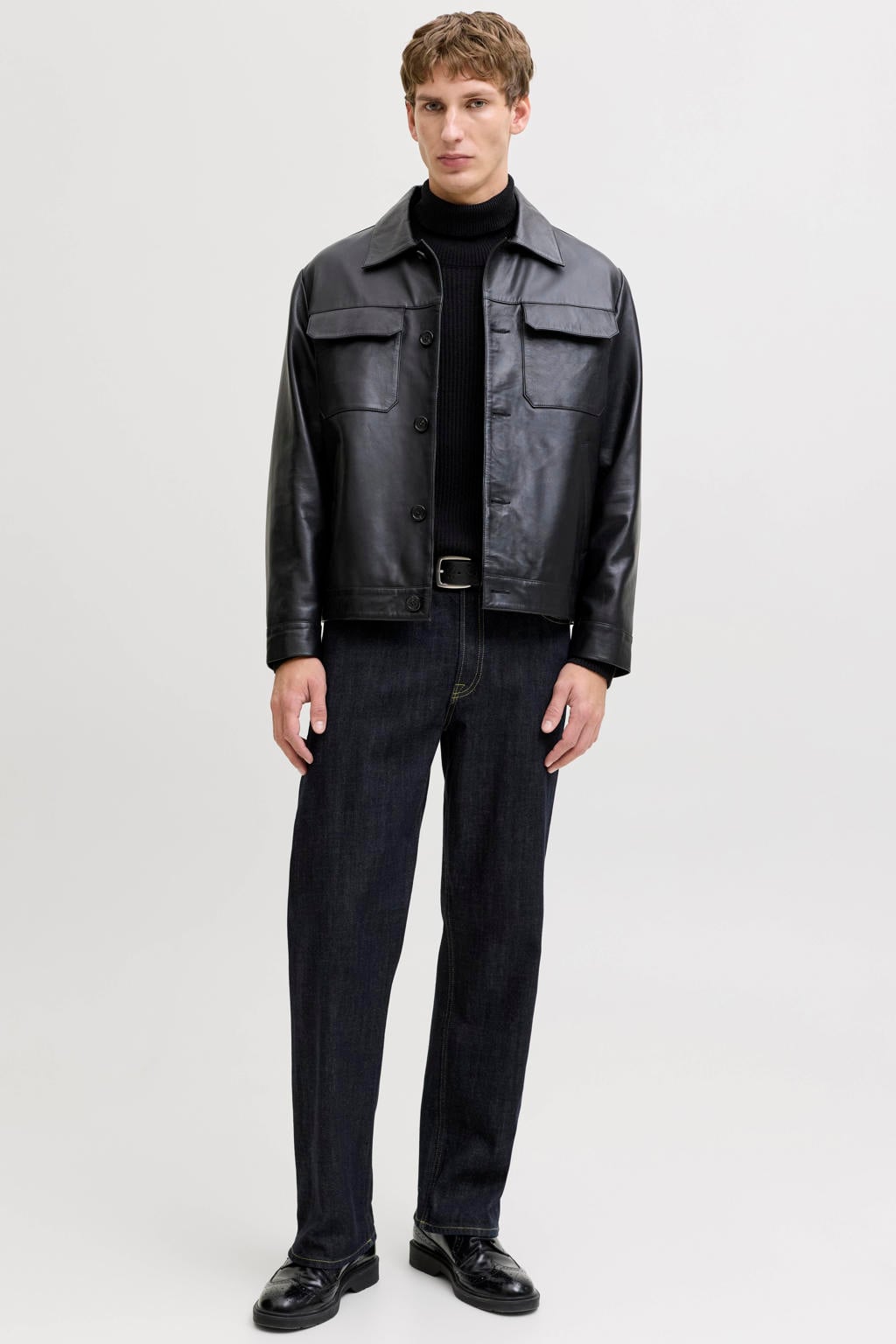 JACK & JONES JEANS INTELLIGENCE loose fit jeans - raw blue denim