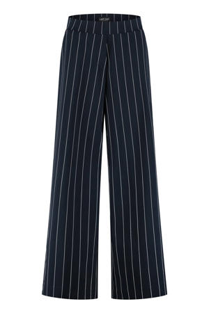 wide leg high waist gestreepte broek