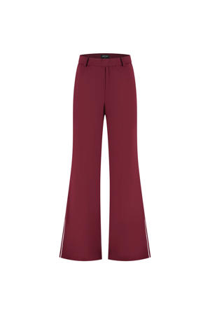 regular high waist broek donkerrood