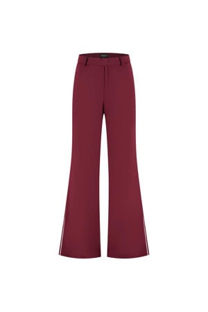 regular high waist broek donkerrood