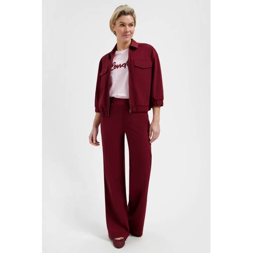 Lady Day regular high waist broek donkerrood afbeelding