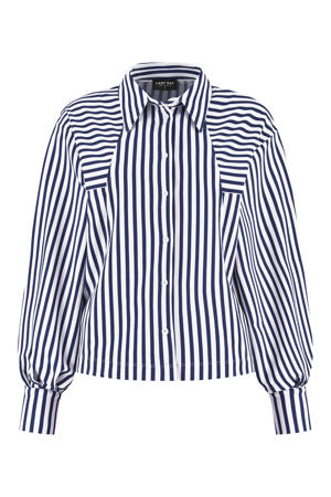 gestreepte blouse donkerblauw