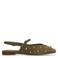 Manfield suède slingback loafers olijfgroen