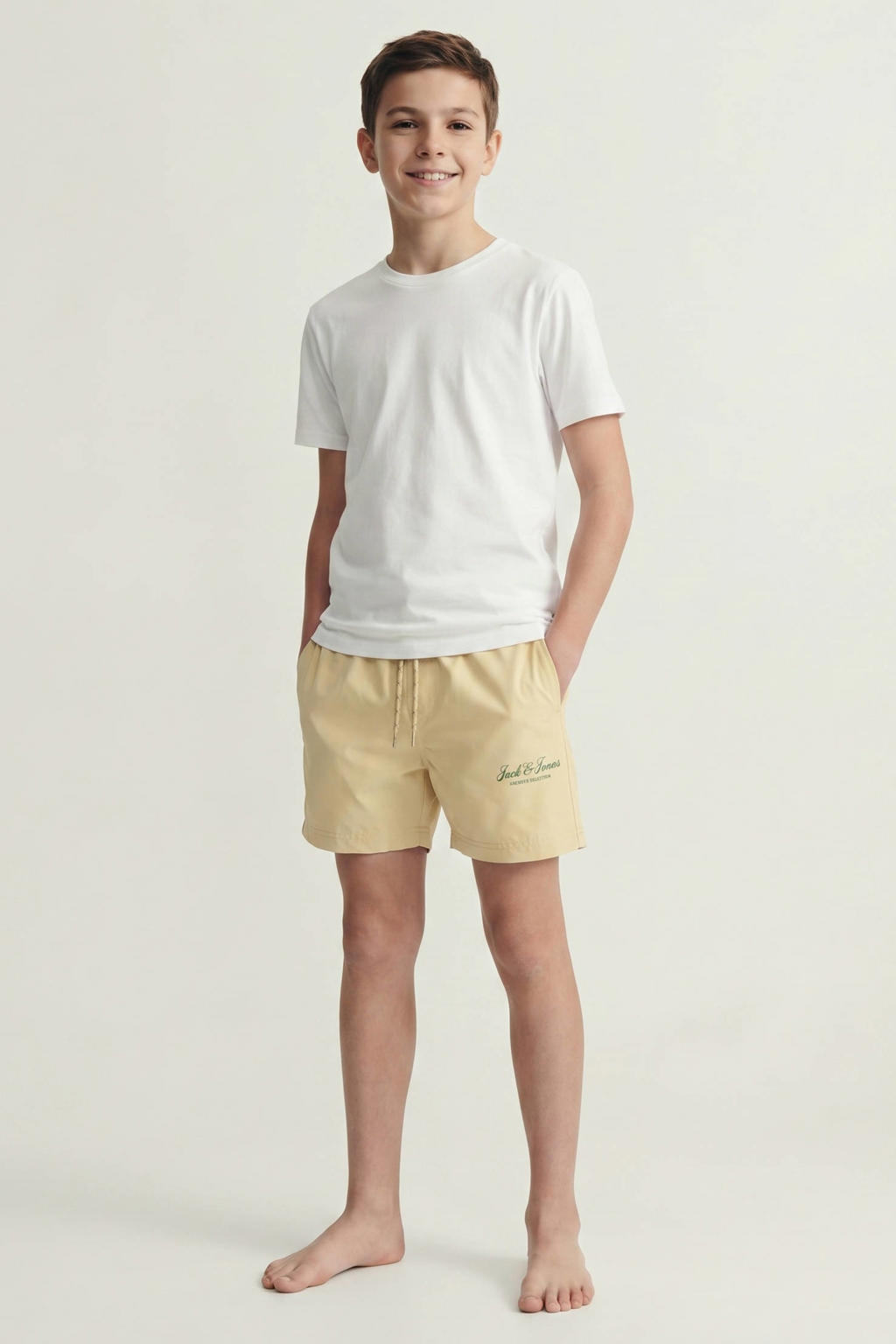 JACK & JONES JUNIOR zwemshort lichtgeel/groen