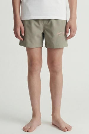 zwemshort zachtgroen/zalmroze